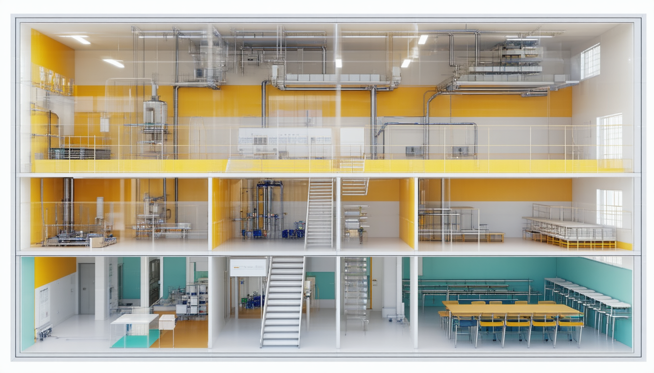 CAD Konstrukteur arbeitet an Revit-Modell für TGA