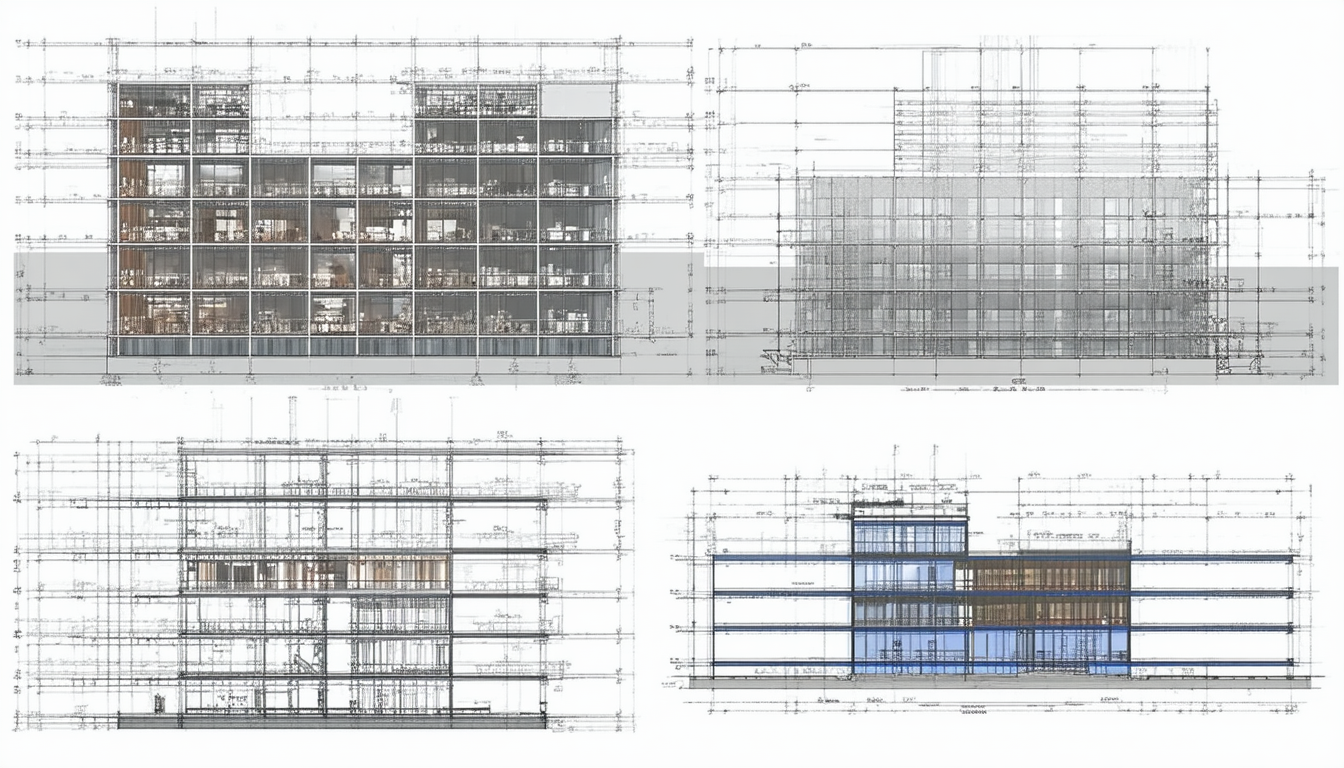 CAD Zeichnung aus einem 3D BIM Modell für Gebäudetechnik